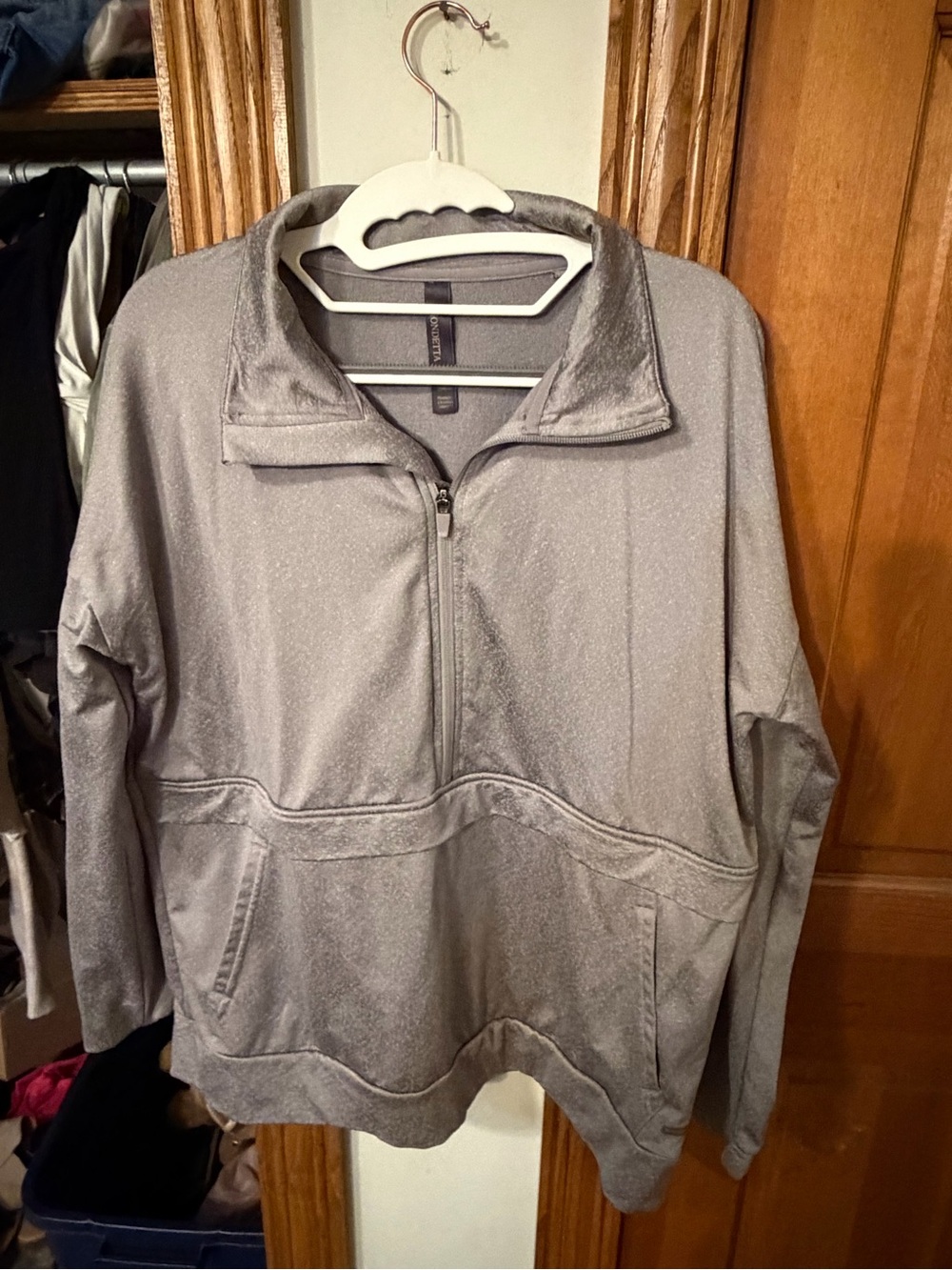 Mondetta Men's Lightweight Quarter-Zip Pullover Jacket - Gray